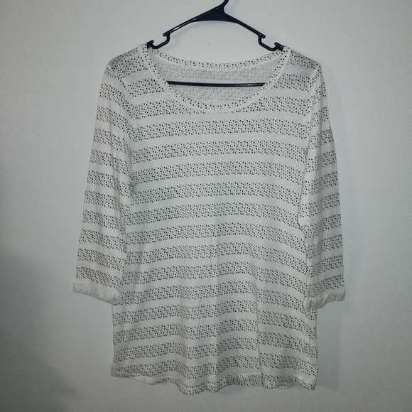 Sonoma Tops - Sonoma Tops Polkadot 3/4 Sleeve Size M 100% Cotton